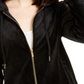 Calvin Klein Women's  Velour Zip-up Hoodie Jacket Black Size XS