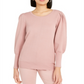 Alfani Women's Puff Sleeve Sweater Pink Size 2XL