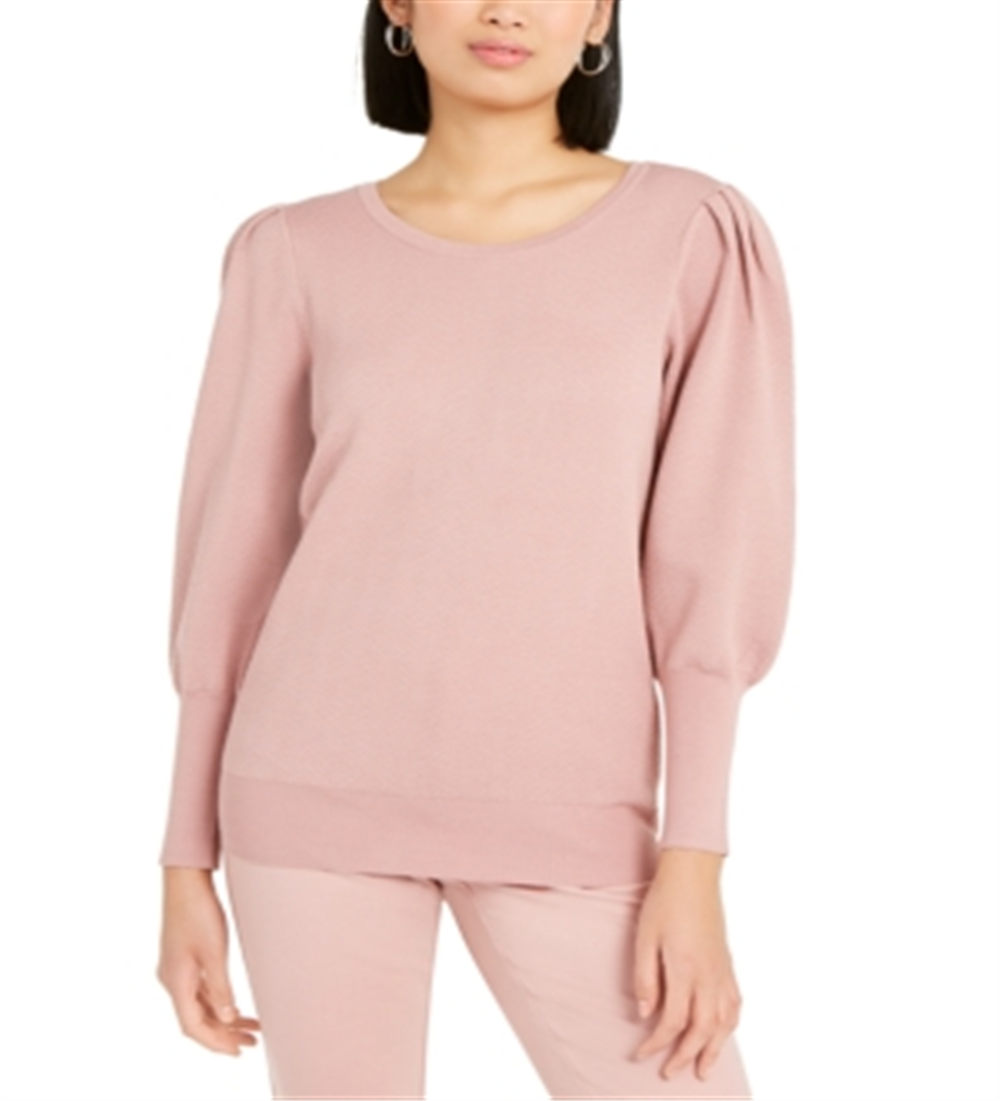 Alfani Women's Puff Sleeve Sweater Pink Size 2XL