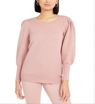 Alfani Women's Puff Sleeve Sweater Pink Size 2XL