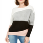 Bcx Juniors' Colorblocked Sweater Dusty Rose Multi Size XS