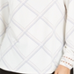 Charter Club Women's Plaid Knit Top  White Size XS