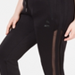 Lala Anthony Women's Trendy Plus Size Mesh Stripe Jogger Pants  Black Size 2X