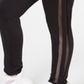 Lala Anthony Women's Trendy Plus Size Mesh Stripe Jogger Pants  Black Size 2X