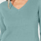 Karen Scott Women's V-Neck Sweater  Aquifer Blue Size XS
