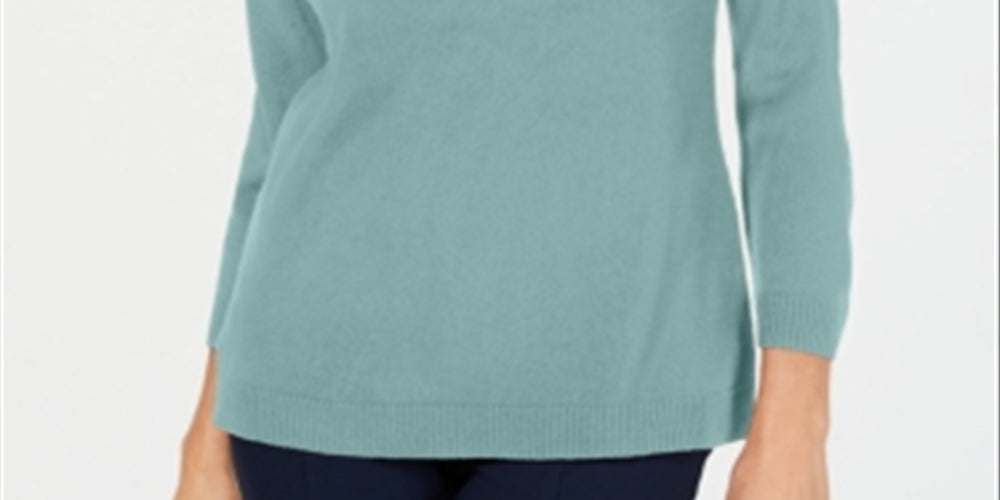 Karen Scott Women's V-Neck Sweater  Aquifer Blue Size XS
