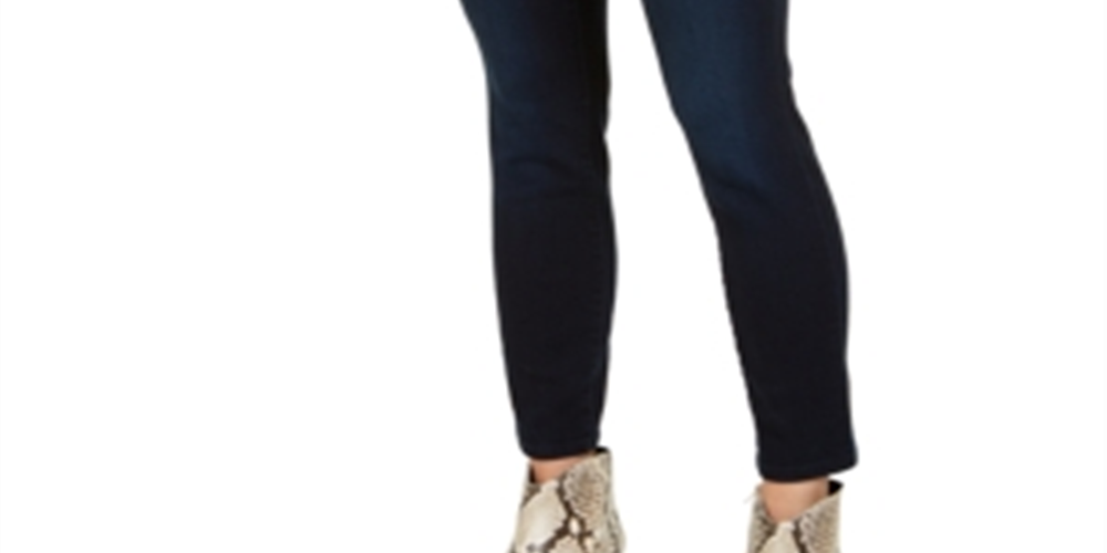 INC International Concepts Women's Tummy Control with Skinny Ankle Jeans Blue Size 2