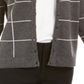 Charter Club Women's Windowpane Button Cardigan  - Charcoal Heather Combo Gray Size Large