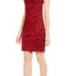 Calvin Klein Petite Starburst Shift Dress Black/ Red Size 10Petite