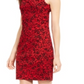 Calvin Klein Petite Starburst Shift Dress Black/ Red Size 10Petite
