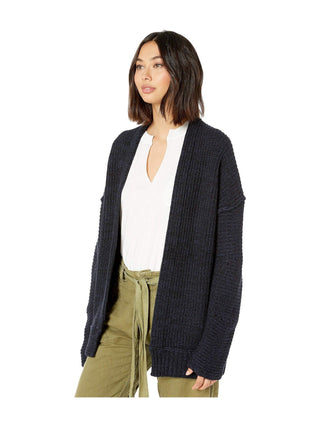 Free People Women's Open Cardigans High Hopes Open Cardigan Black Size Large