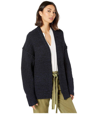 Free People Women's Open Cardigans High Hopes Open Cardigan Black Size Large