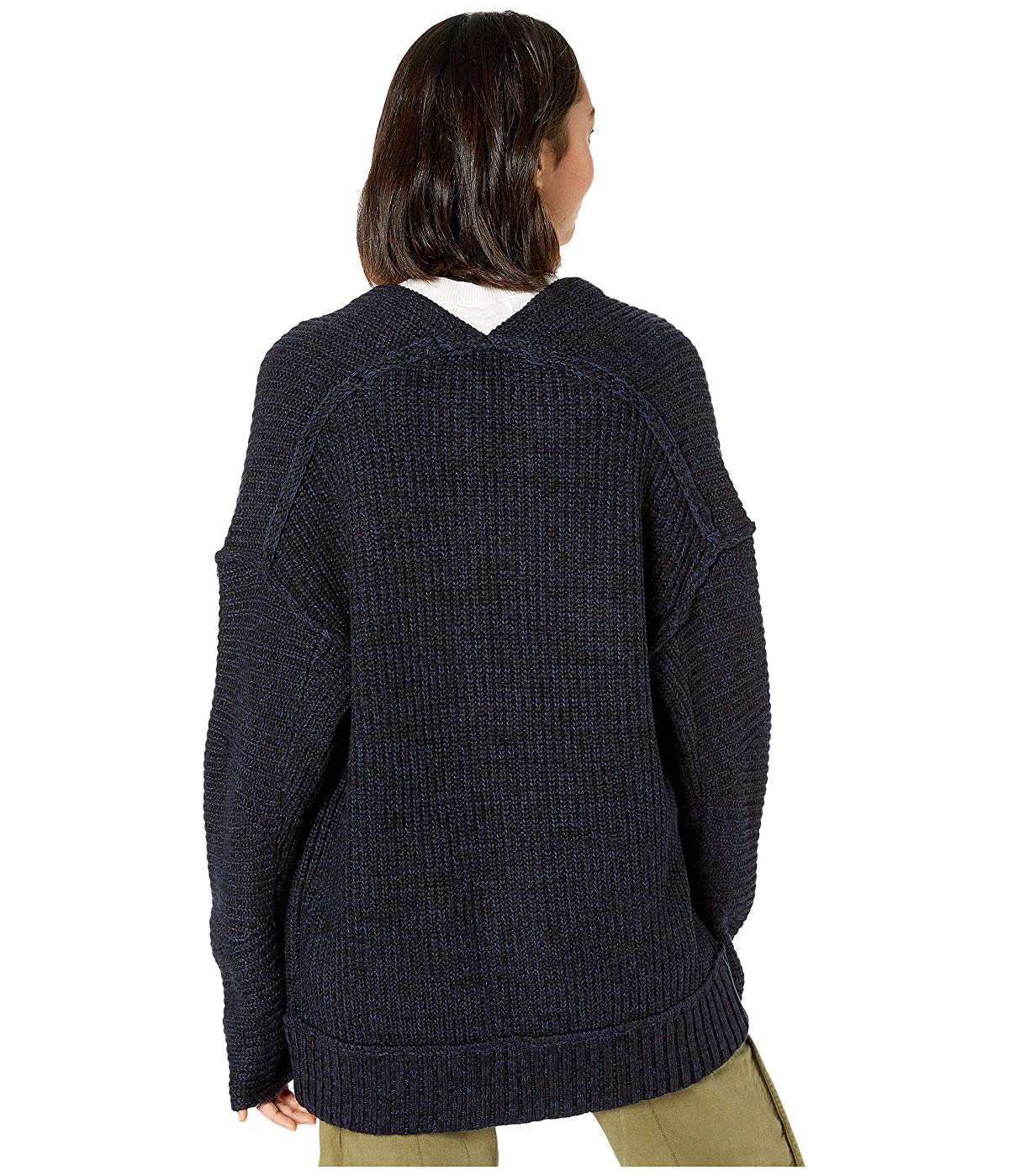 Free People Women's Open Cardigans High Hopes Open Cardigan Black Size Large