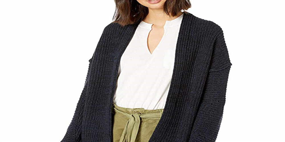 Free People Women's Open Cardigans High Hopes Open Cardigan Black Size Large