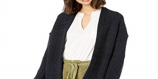 Free People Women's Open Cardigans High Hopes Open Cardigan Black Size Large