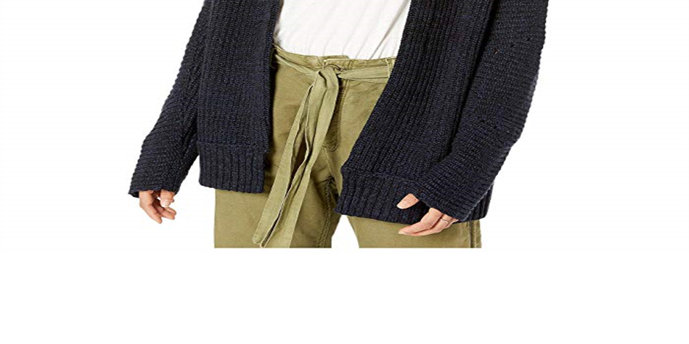 Free People Women's Open Cardigans High Hopes Open Cardigan Black Size Large