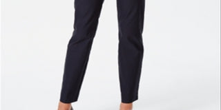 Charter Club Women's Cambridge Skinny Pull-on Tummy-Control Pants  Deepest Navy Size 10 S