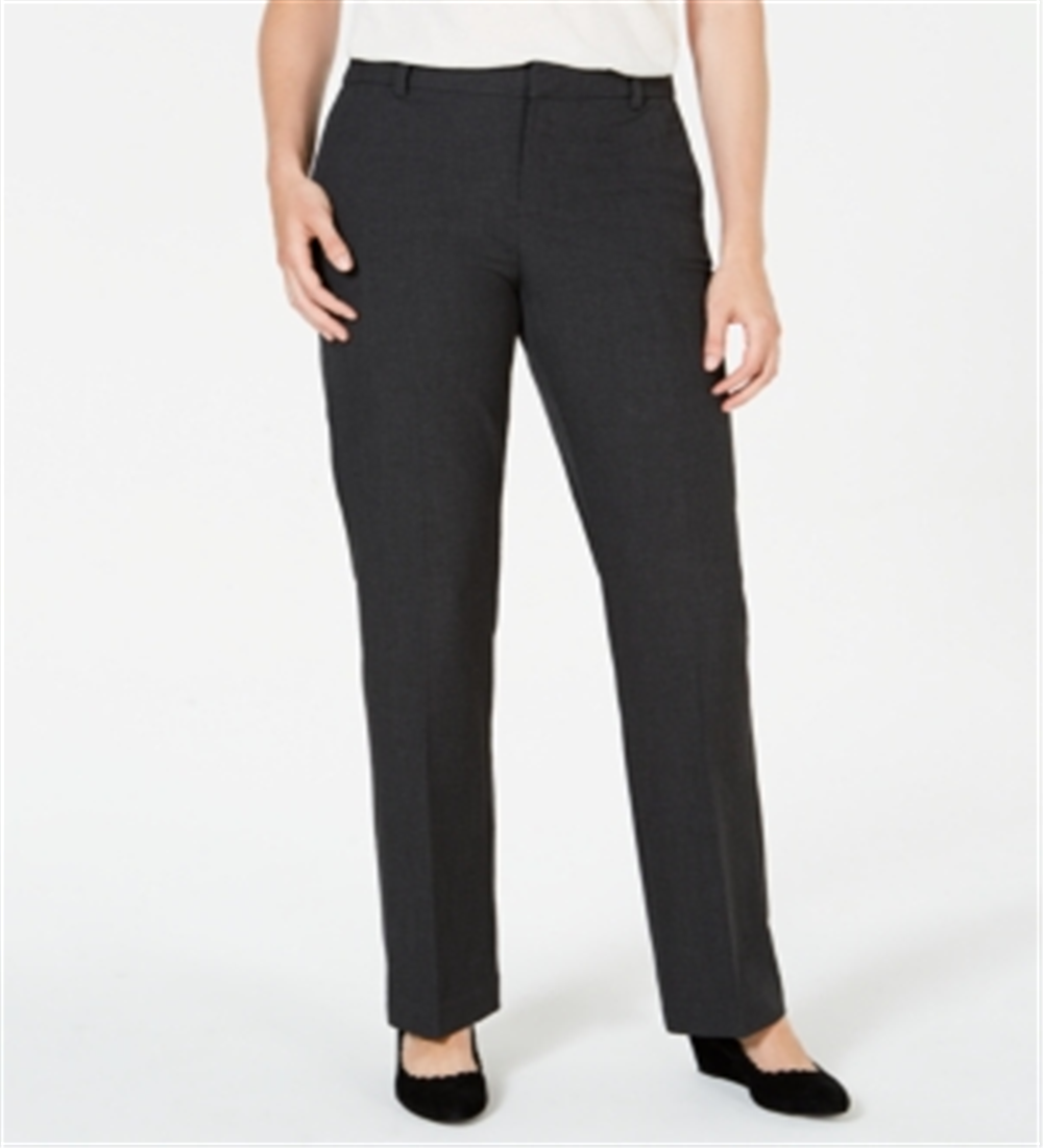 Charter Club Women's Trouser Pants  Charcoal Heather Combo Gray Size 8
