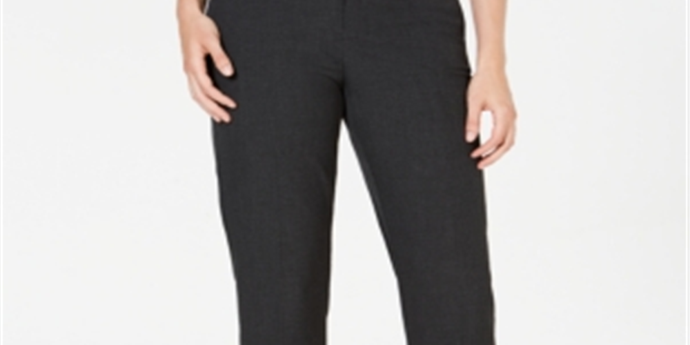 Charter Club Women's Trouser Pants  Charcoal Heather Combo Gray Size 8