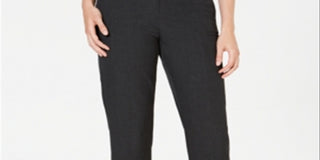 Charter Club Women's Trouser Pants  Charcoal Heather Combo Gray Size 8