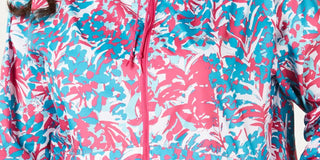 Columbia Women's  Printed Wind Breaker Jacket Blue Multi Size 2X