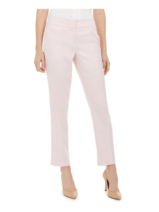 KASPER Women's  Zippered Straight Leg Pants Pink Size 16