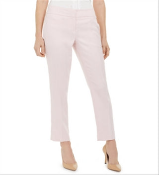 KASPER Women's  Zippered Straight Leg Pants Pink Size 16