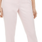 KASPER Women's  Zippered Straight Leg Pants Pink Size 16
