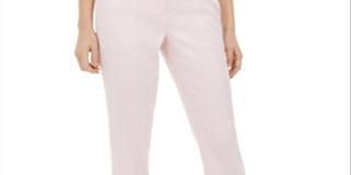 KASPER Women's  Zippered Straight Leg Pants Pink Size 16