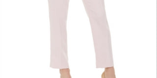 KASPER Women's  Zippered Straight Leg Pants Pink Size 16