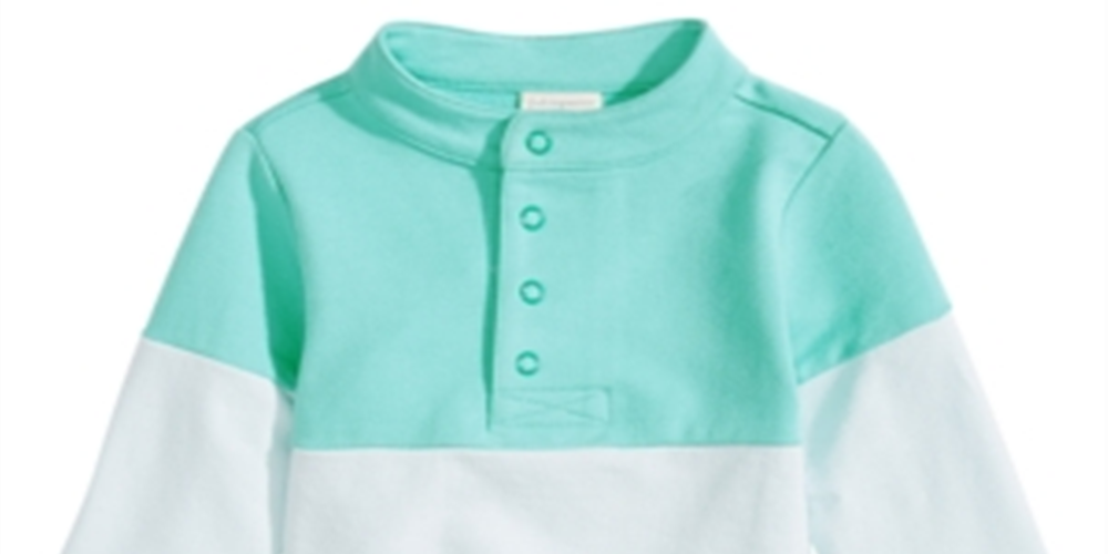 First Impressions Baby Boys Colorblocked Mock-Neck Pullover Blue Size 12 Months
