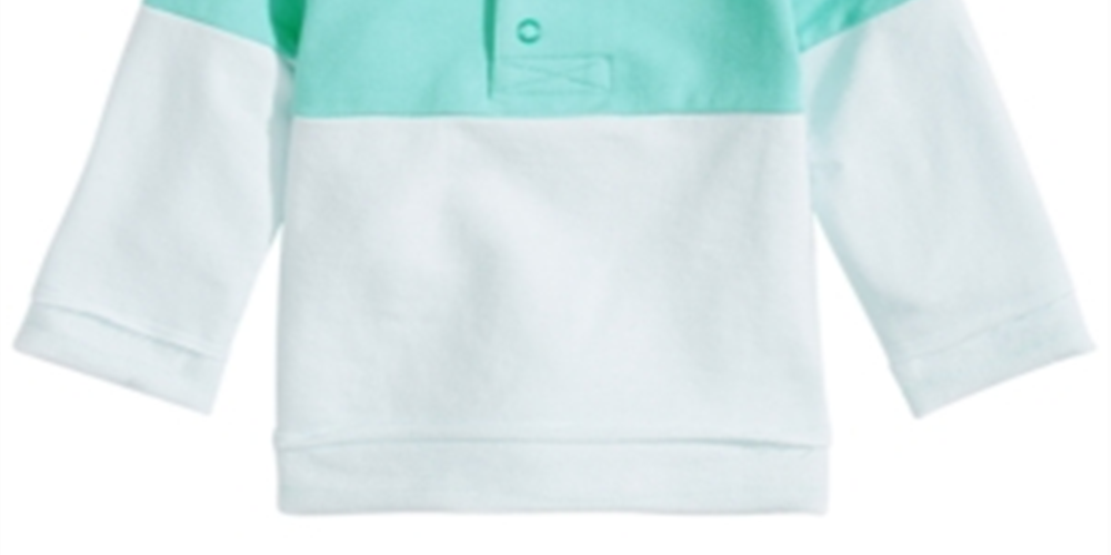 First Impressions Baby Boys Colorblocked Mock-Neck Pullover Blue Size 12 Months