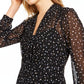 Anne Klein Women's Ritz Dot Print V Neck Dress Black Size 14