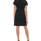 TOMMY HILFIGER Women's Short Sleeve Above the Knee Dress Black Size 18