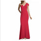Betsy & Adam Women's One Shoulder Crepe Gown Red Size 4