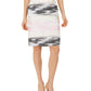Kasper Women's  Zippered Printed Above the Knee Pencil Skirt Pink Size 18