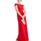 Adrianna Papell Women's Off the Shoulder Gown Red Size 6