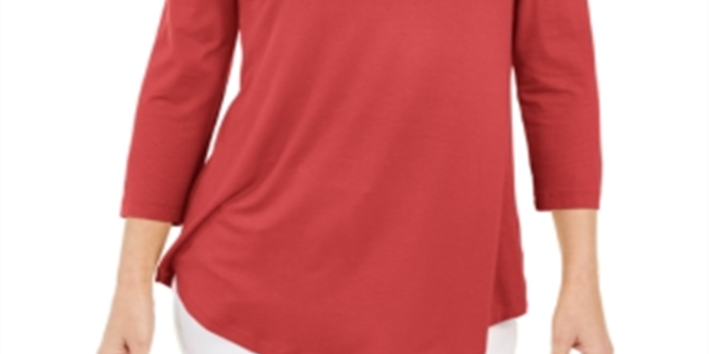 JM Collection Women's Cold Shoulder Top Orange Size M