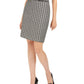 Calvin Klein Women's Frayed Zippered Above the Knee Pencil Wear to Work Skirt Black Size 12 Petite
