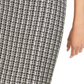 Calvin Klein Women's Frayed Zippered Above the Knee Pencil Wear to Work Skirt Black Size 12 Petite