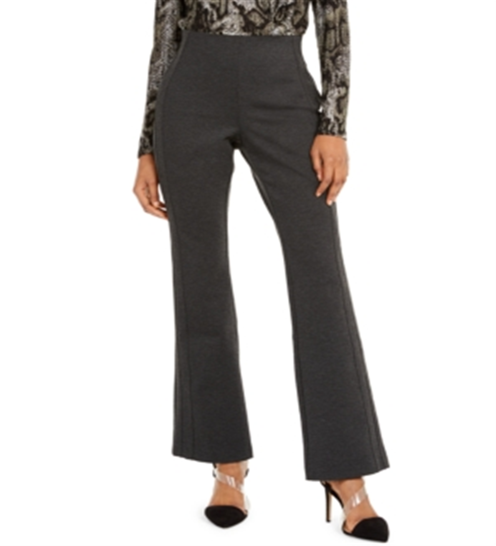 INC International Concepts Women's Curvy Seamed Bootcut Pants Gray Size 18