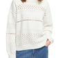 French Connection Women's Trista Cotton Pointelle Sweate White Size X-Small