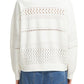 French Connection Women's Trista Cotton Pointelle Sweate White Size X-Small