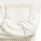 French Connection Women's Trista Cotton Pointelle Sweate White Size X-Small