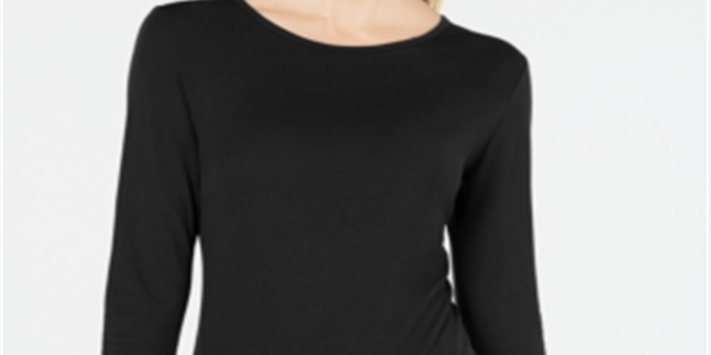 Ideology Women's Workout Fitness Pullover Top Black Size XL