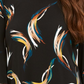 Alfani Women's Petite Printed Poncho Top  Black Size Petite M