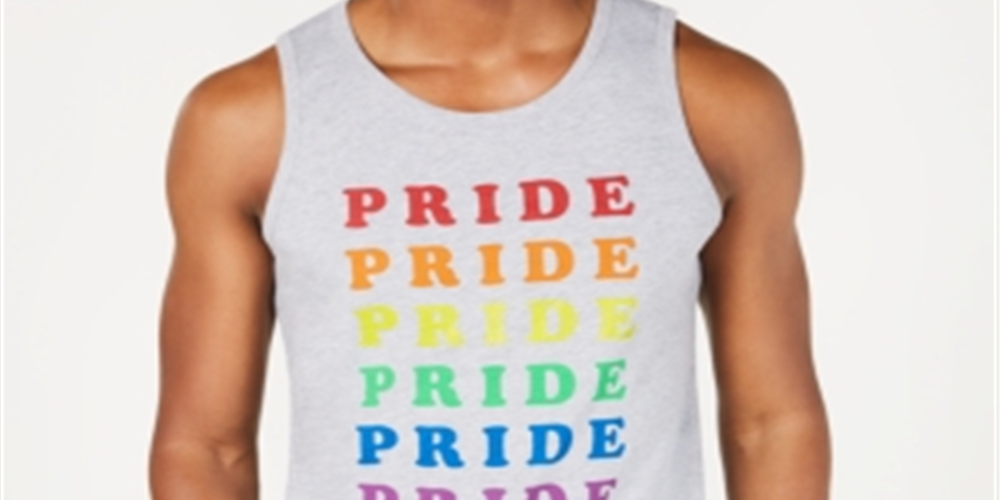 I.n.c. Unisex Rainbow Pride Graphic Tank Benefitting the Trevor Project Gray Size XSMLMEDREG