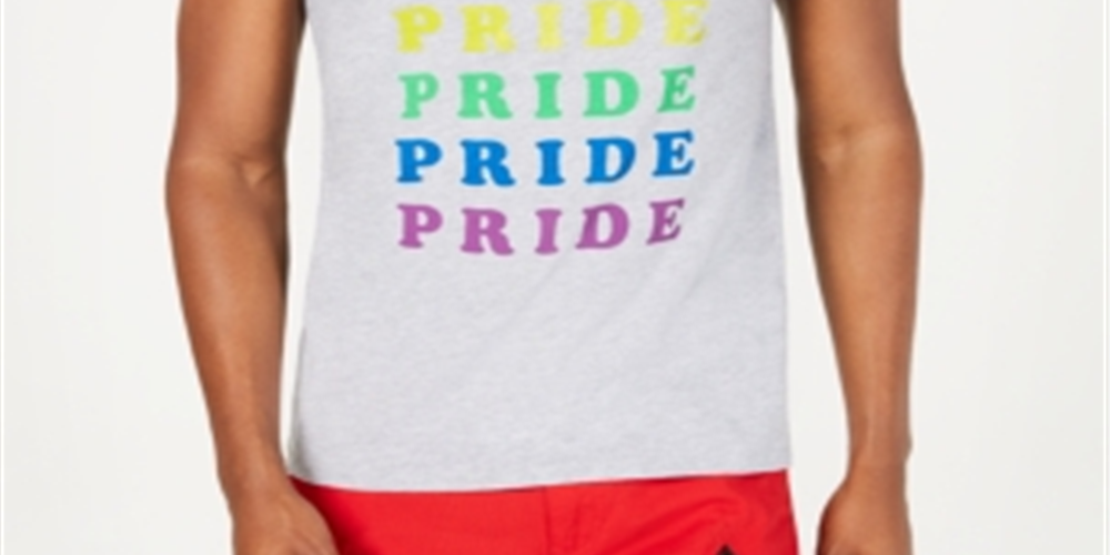 I.n.c. Unisex Rainbow Pride Graphic Tank Benefitting the Trevor Project Gray Size XSMLMEDREG
