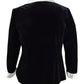 Alex Evenings  Women's Velvet Twinset Black/White  Size Large