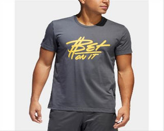 Adidas Men's ClimaLite Graphic T-Shirt Gray Size XXL